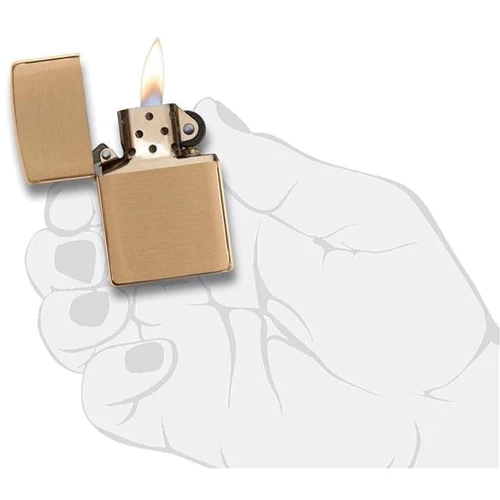 Зажигалка Zippo BRUSHED BRASS ARMOR (168) фото 4