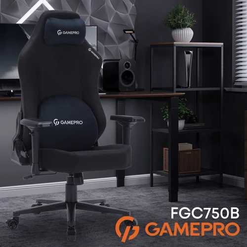 Кресло игровое GamePro FGC750B Fabric Black фото 16
