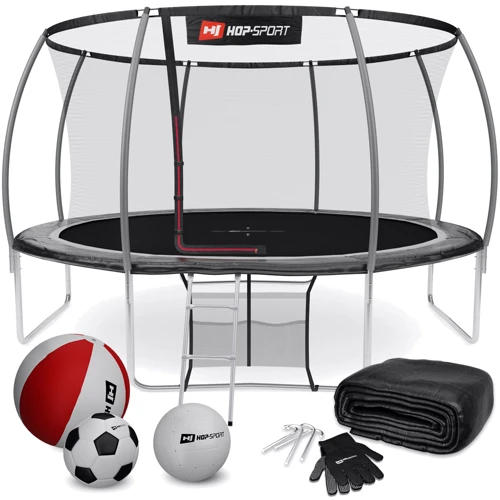Батут Hop-Sport Premium 14 ft із чорно-сірим із внутрішньою сіткою 427 cм: Виробник Hop-Sport