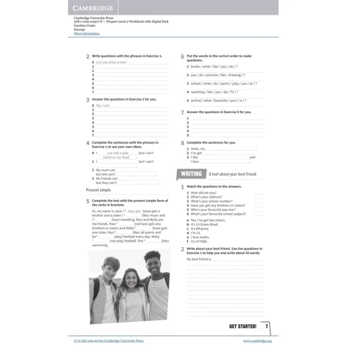 Робочий зошит Prepare! Updated 2nd Edition 2: Workbook with Digital Pack: Производитель Cambridge University Press