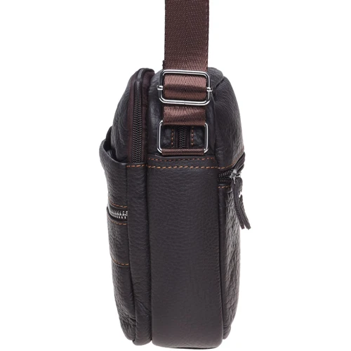 Мужская сумка через плечо Borsa Leather коричневая (K11020-brown): Тип Сумки