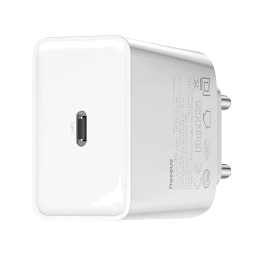 Зарядное устройство Baseus USB-C Wall Charger Speed Mini 18W White (CCFS-X02): Количество USB-портов 1