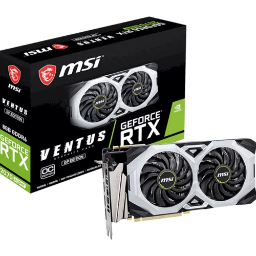 Видеокарта MSI GeForce RTX 2070 SUPER VENTUS GP OC: Объем памяти, Гб 8
