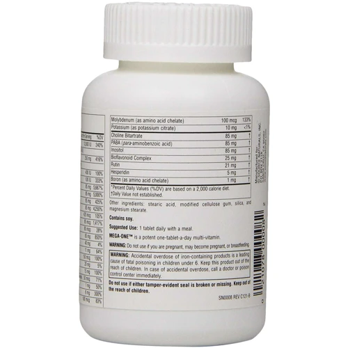 Source Naturals Mega-One 60 tabs Комплекс вітамінів і мінералів: Форма випуску таблетки