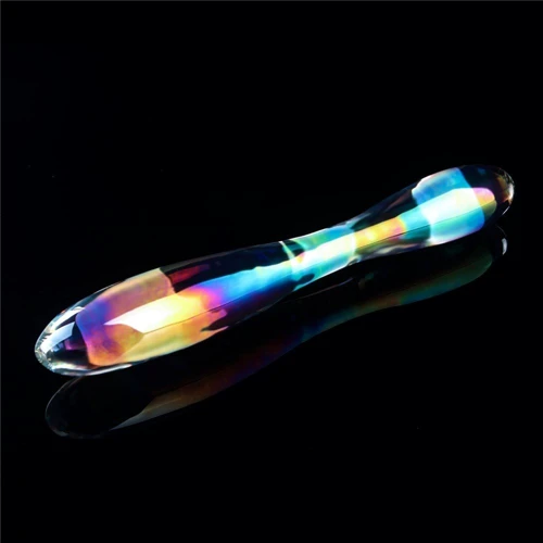 Фаллоимитатор LoveToy Twilight Gleam Glass Dildo Double Delight