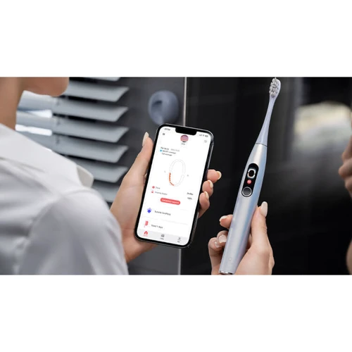 Зубна щітка Oclean X Pro + 3 насадки фіолетовий фото 6