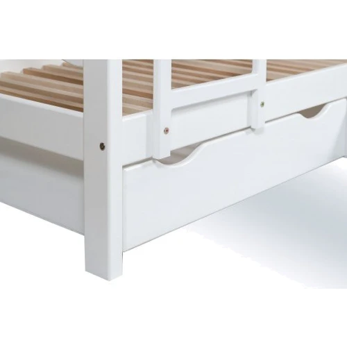 Ліжко TOKYO двоярусна з ящиками (800x1900) (бук) біла