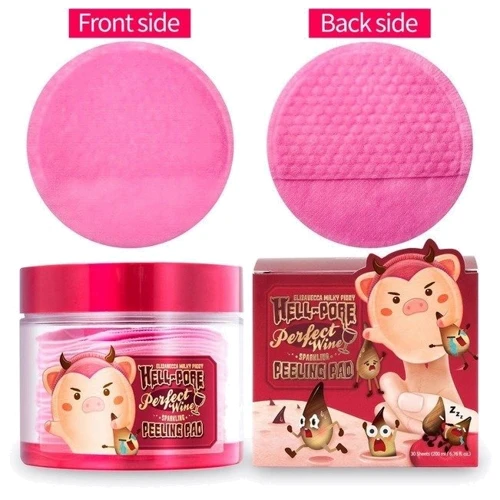 Elizavecca Hell-Pore Perfect Wine Sparkling Peeling Pad Пилинг-пады для лица 200 ml (8809339909754): Назначение Увлажнение, Тонизирование, Смягчение, Разглаживание, Пилинг