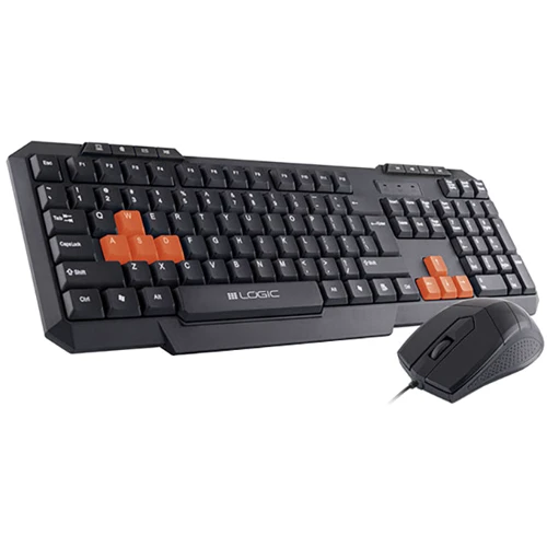 Комплект проводной Logic concept LKM-201, USB, Black (MK-LC-LKM-201-RU)