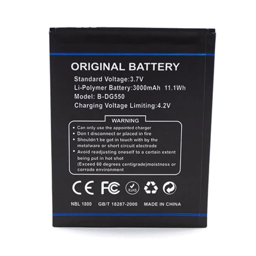 Аккумулятор Doogee 3000mAh for Doogee Dagger DG550: Производитель Doogee