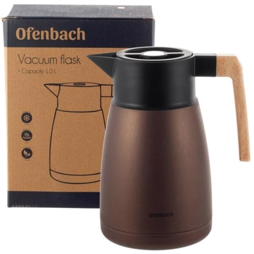 Термос Ofenbach коричневый 1 л (OF-101327): Цвет коричневый