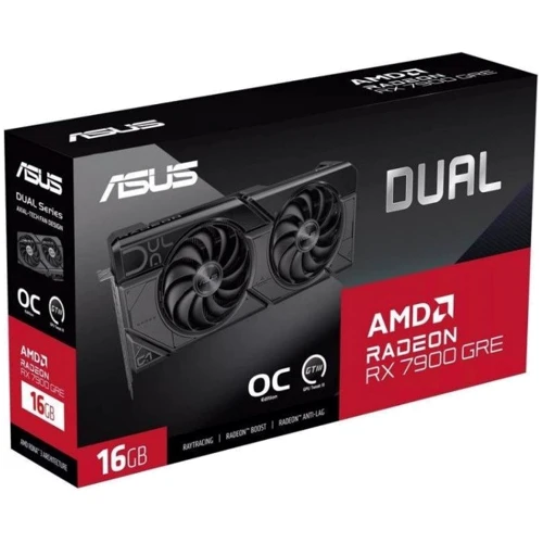 Видеокарта ASUS DUAL-RX7900GRE-O16G: Тип памяти GDDR6