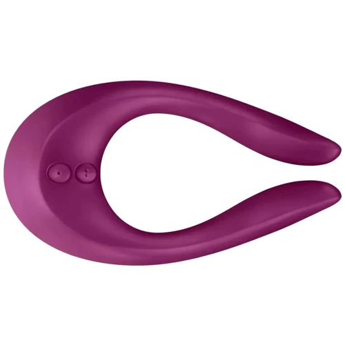 Вибратор для пар Partner Multifun 2 (Berry), 3 независимых мотора, многофункциональный