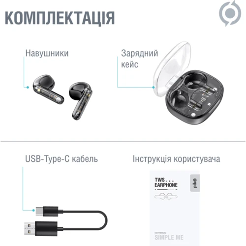 Наушники Piko SimpleMe Black фото 5