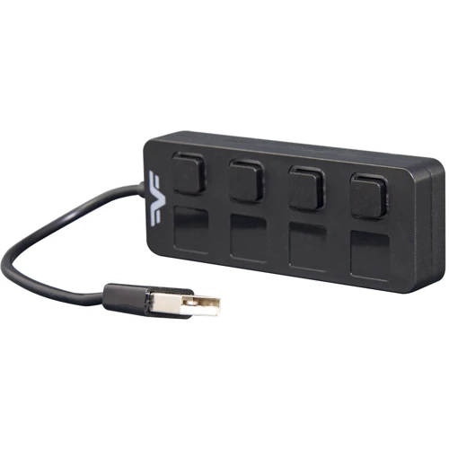 Аксесуар для накопичувача Frime 4хUSB2.0 Hub Black (FH-20010): Тип аксесуара USB Hub
