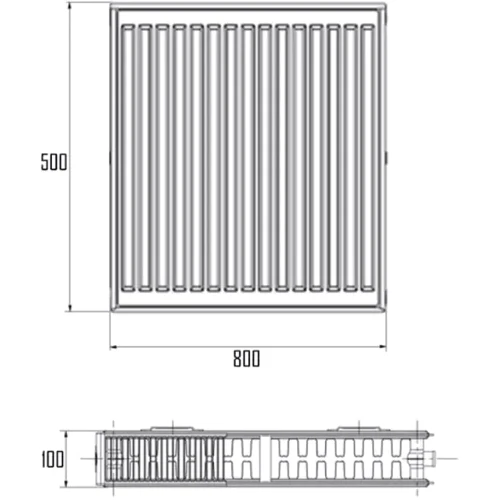 Imas 22-К 500х800 ниж. подкл: Тип радиатора Панельный