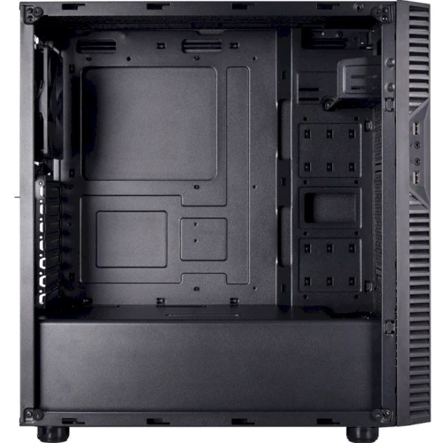 Корпус Silverstone PS14-E Black (SST-PS14B-E): Материал передней панели пластик