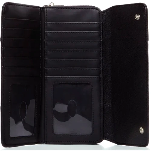 Женский кошелек Guess Holly Slg Lrg Clutch Organizer черный (SWVG7669620-BLA): Формат кошелька Горизонтальный
