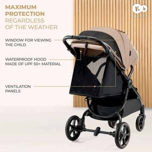 Прогулочная коляска Kinderkraft Mitzy Linen Beige (KSMITZ00BEG0000) фото 13