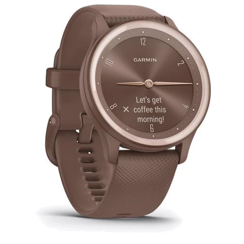 Смарт-часы Garmin Vivomove Sport Cocoa Case and Silicone Band with Peach Gold Accents (010-02566-02): Материал корпуса полимер армированный волокном
