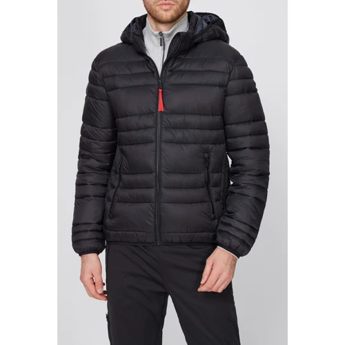 Куртка CMP Man Jacket Zip Hood Nero 31K2717-U901 50 чорна демісезонна з капюшоном: Вид куртки