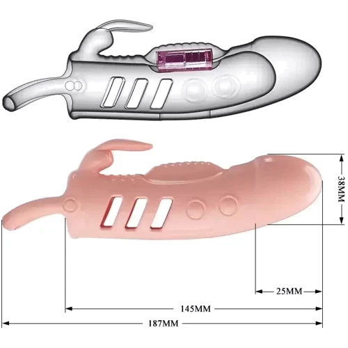 Удлиняющая насадка с вибростимуляцией PRETTY LOVE - PENIS SLEEVE Sloane, BI-026243