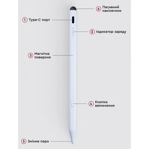 Стілус AirOn AirPen 2 White (6126755803226): Сумісність універсальний