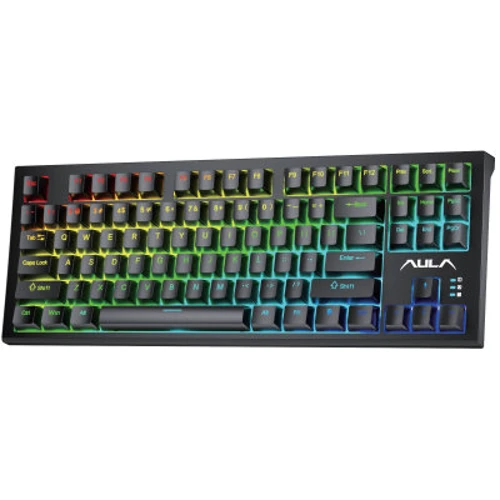 Клавиатура Aula F3032 Keycaps Plus 21 Dark Yellow Keys KRGD Red USB UA Black (6948391204673): Подключение проводное