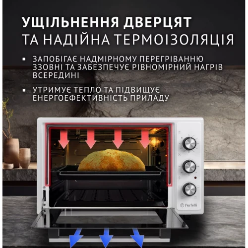 Електрична духовка настільна PERFELLI MIRAGE 48 WHITE: Виробник Perfelli