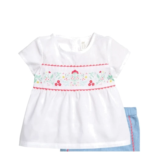 Блуза H&M hm4974246 80 см белая: Тип Блузы