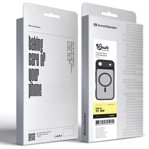 Чехол для iPhone ArmorStandart Lush MagCase Black for iPhone Air (ARM87476)