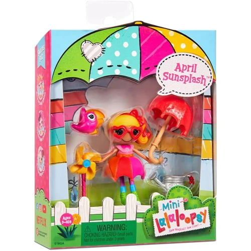 Лялька MINI LALALOOPSY – Райдужна Ейпріл (з аксесуарами): Висота, см 7.5