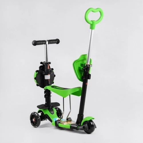 Самокат Best Scooter с защитным бампером зеленый (77099): Количество колес 3
