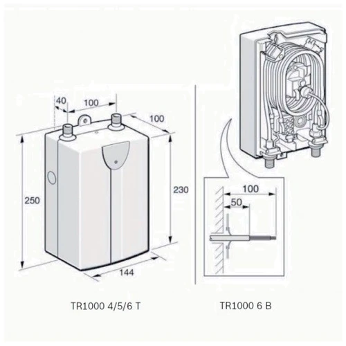 Бойлер Bosch Tronic TR1000 4 T: Тип электрический проточный