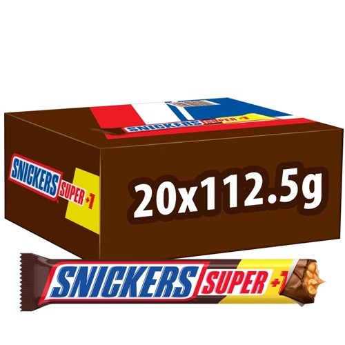 Упаковка батончиков Snickers Super +1 20х112.5 г (УП5900951261053)