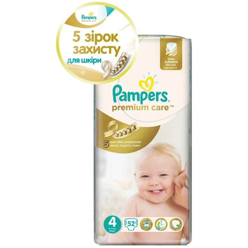Підгузки Pampers Premium Care Maxi (7-14 кг) Економ 52шт (4015400278818)