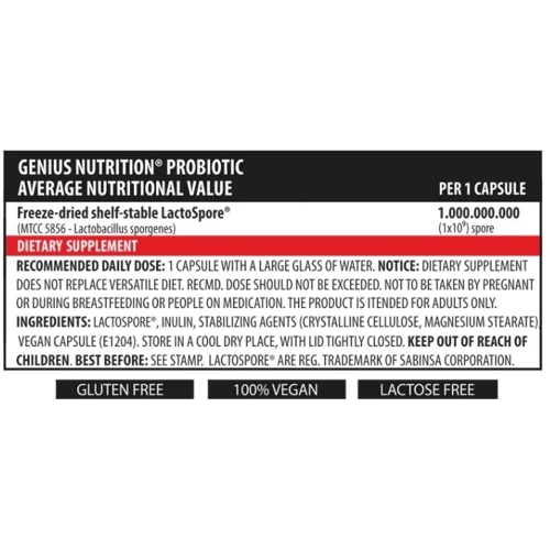 Genius Nutrition Probiotic Пробіотик 60 капсул