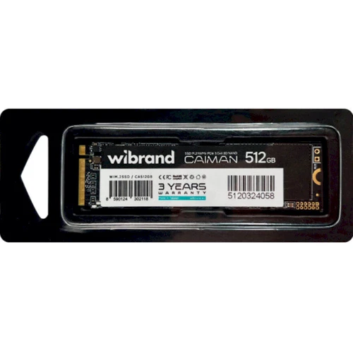 Wibrand Caiman 512GB M.2 NVMe (WIM.2SSD/CA512GB): Интерфейс подключения PCI-Express 4.0 (x4)