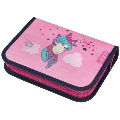 Ранец школьный укомплектованный Herlitz MIDI PLUS Unicorn вышивка пайетками (50025640): Размер S (115-130 см)