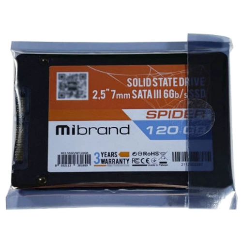 Mibrand 120 GB Spider (MI2.5SSD/SP120GB): Интерфейс подключения SATA III