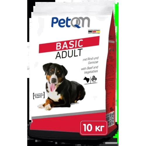 Cухий корм для дорослих собак PetQM Dog Basic Adult with Beef&Vegetables з яловичиною та овочами 10 кг (701564)