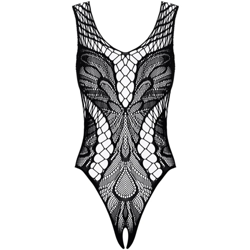 Эротическое боди с вырезом Obsessive B138 black S/M/L