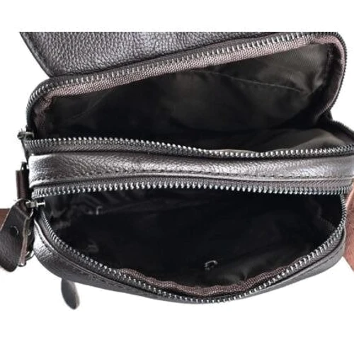 Чоловічі сумки через плече Borsa Leather коричнева (101106-brown): Стать Мужской