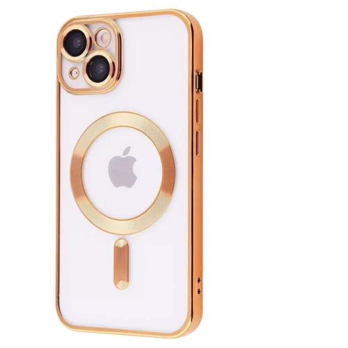 Чехол для iPhone TPU Case Metal Matte Case with Magnetic Ring Gold for iPhone 14