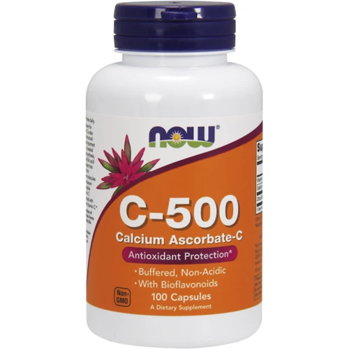 NOW Foods C-500 Calcium Ascorbate-C 500 mg Витамин C и аскорбат кальция 100 капсул