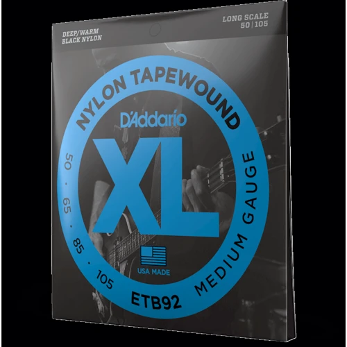 Струна для гитар Набор струн D'Addario ETB92 XL NYLON TAPEWOUND BASS (50-105)