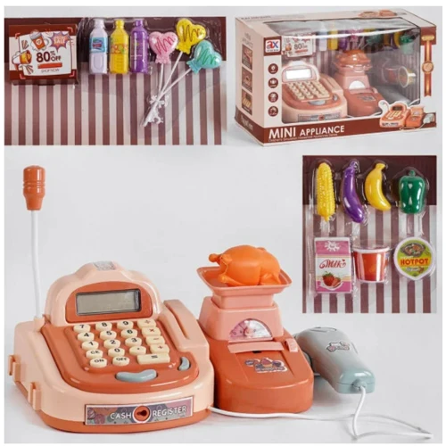 Касовий апарат Ao Xie Toys підсвічування, звук, мікрофон, ваги, аксесуари (6762A): Виробник Ao Xie Toys