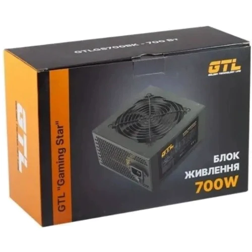 Блок питания GTL 700W Gaming Star Black (GTLGS700BK): Мощность, Ватт 700