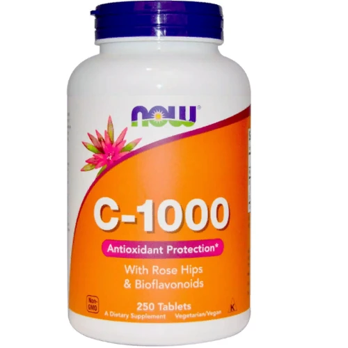 Now Foods С-1000 With Rose Hips And Bioflavonoids, 250 Tablets (NF0687)