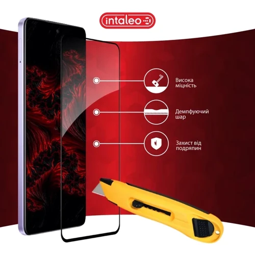Intaleo Tempered Glass Full Glue Black for Oppo A3 5G фото 5